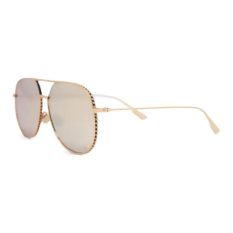 DIOR Metal Aviator Sunglasses Women's Gold