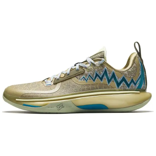 ANTA GH5 Basketball Shoes Men Low-Top Blue Green