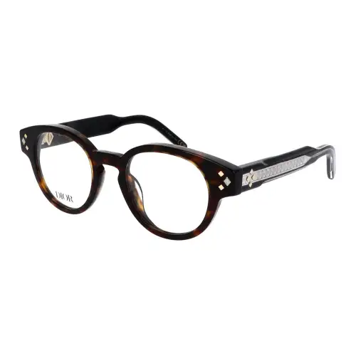 DIOR Acetate Oval Eyeglass Frames Men's Brown