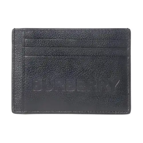 Burberry Cow Leather Card Holder Unisex Black