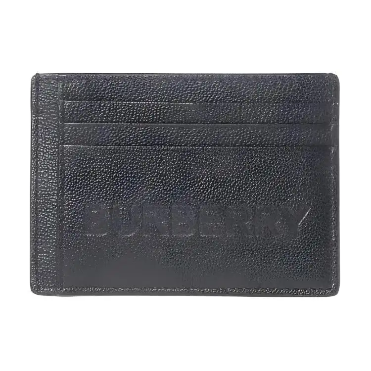 Burberry Cow Leather Card Holder Unisex Black