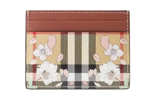 Burberry Cow Leather Card Holder Card Holder Card Holder Women's Beige