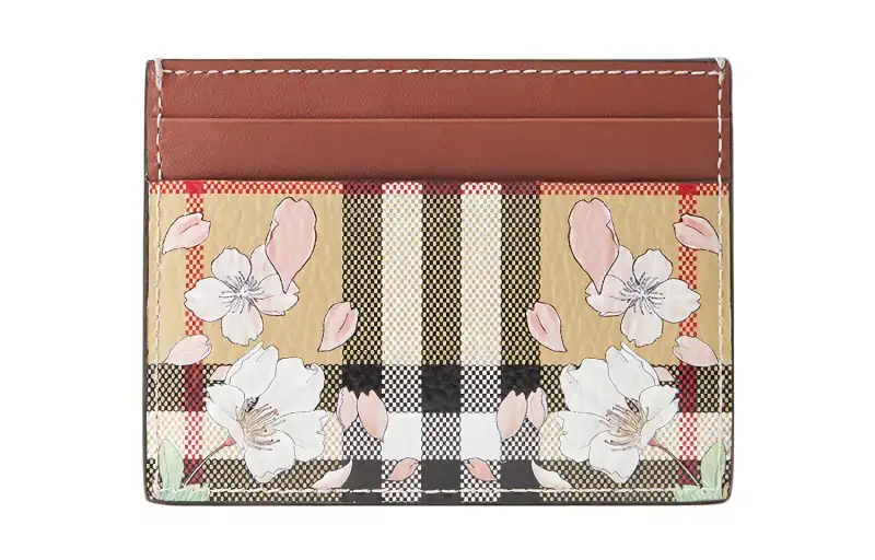 Burberry Cow Leather Card Holder Card Holder Card Holder Women's Beige