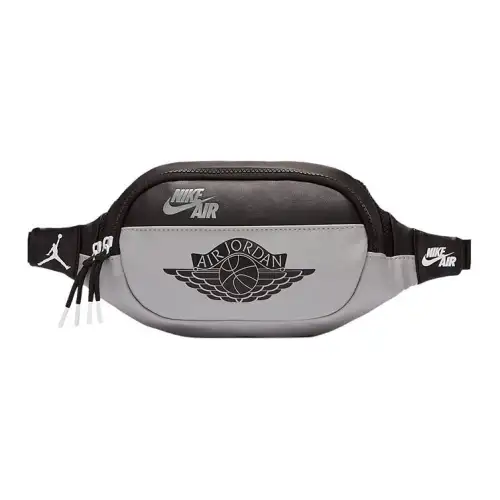 Jordan Synthetic Leather One Shoulder Crossbody Sling Bag, Fanny Pack Small Unisex Shadow Gray/Black Gray