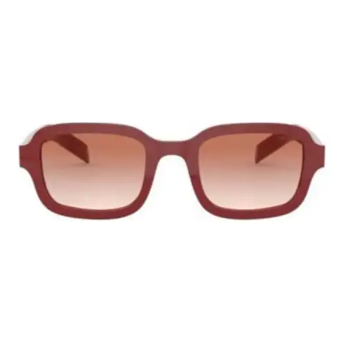 PRADA Rectangular Sunglasses Unisex Red
