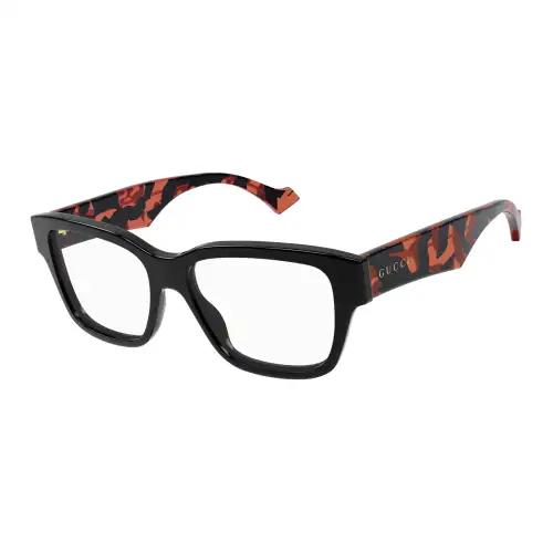GUCCI Acetate Square Eyeglass Frames Men's Black