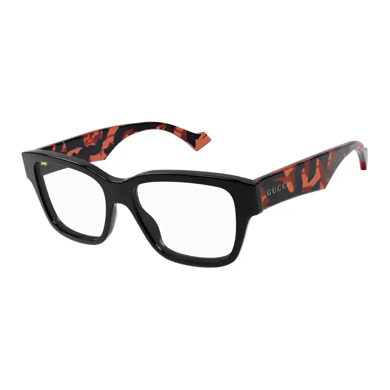 GUCCI Acetate Square Eyeglass Frames Men's Black