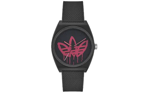 Adidas Originals STREET Wrist Watches Quartz Movement Resin Strap 38mm Black Dial Unisex ['50', 149262]m Waterproof