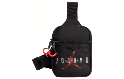 Jordan Polyester Sling Bag One Shoulder Crossbody Fanny Pack Regular Unisex Black