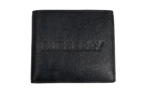 Burberry Leather Wallet Men's Black