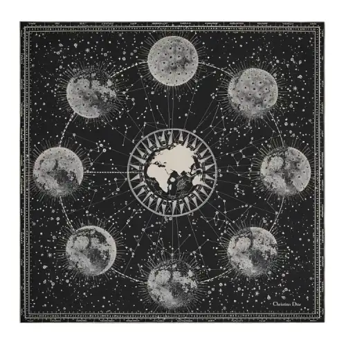 DIOR Silk Scarves Women's Black