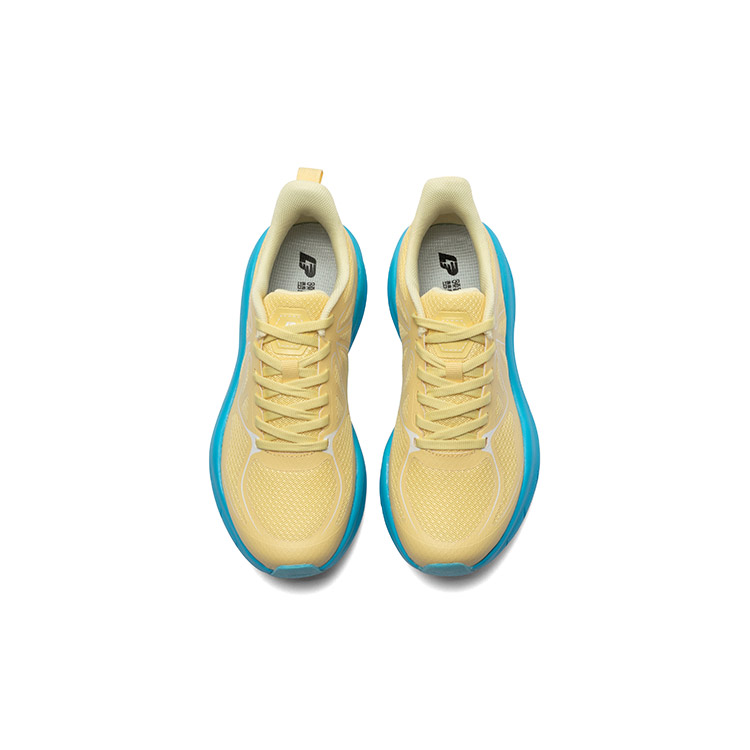 LPMX Cushioning Slip Resistant Abrasion Resistant Breathable Low top Running Shoes Unisex Yellow Blue