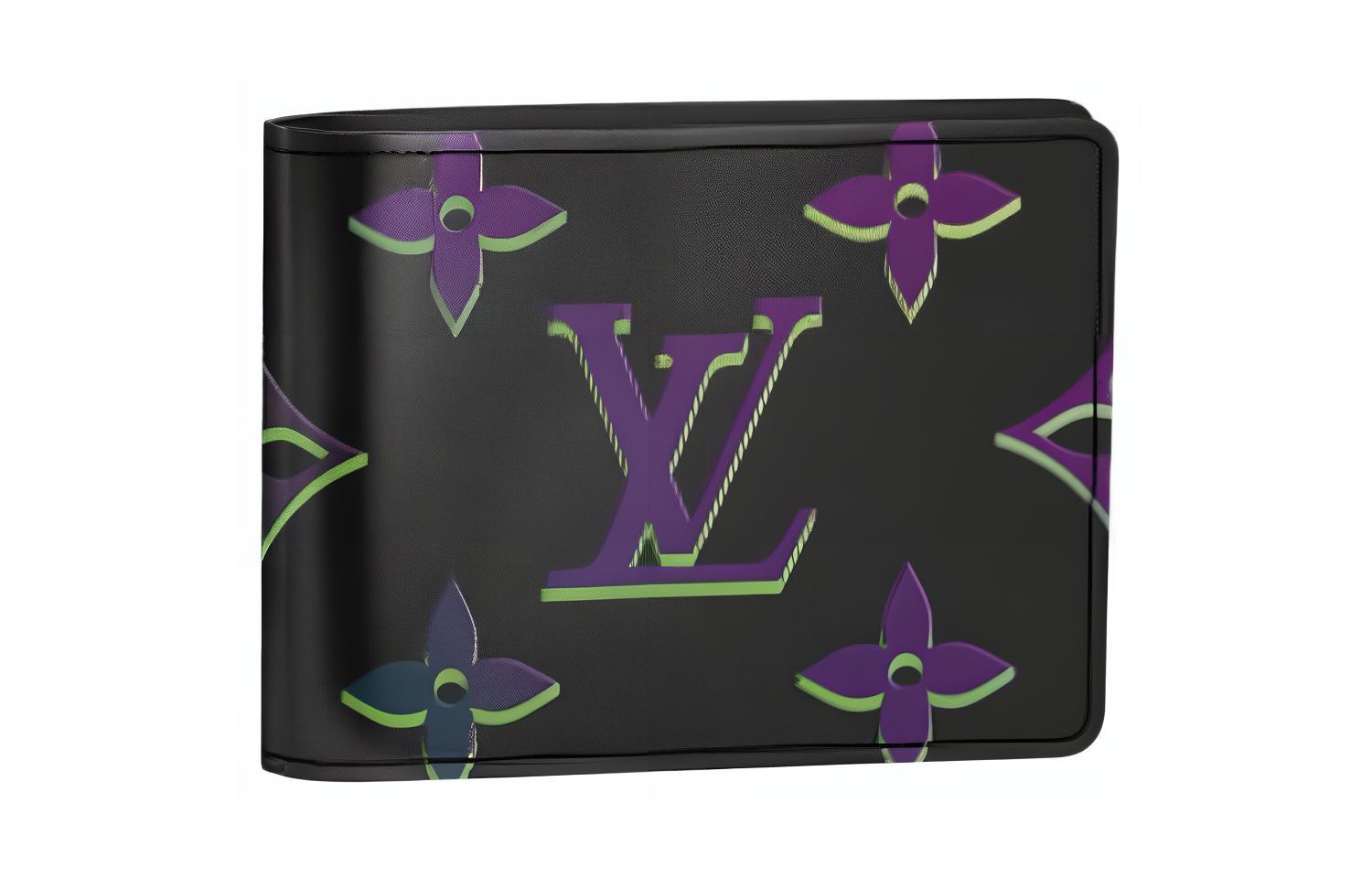 LOUIS VUITTON Wallet Multiple Black Borealis