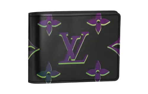 LOUIS VUITTON Wallet Multiple Black Borealis
