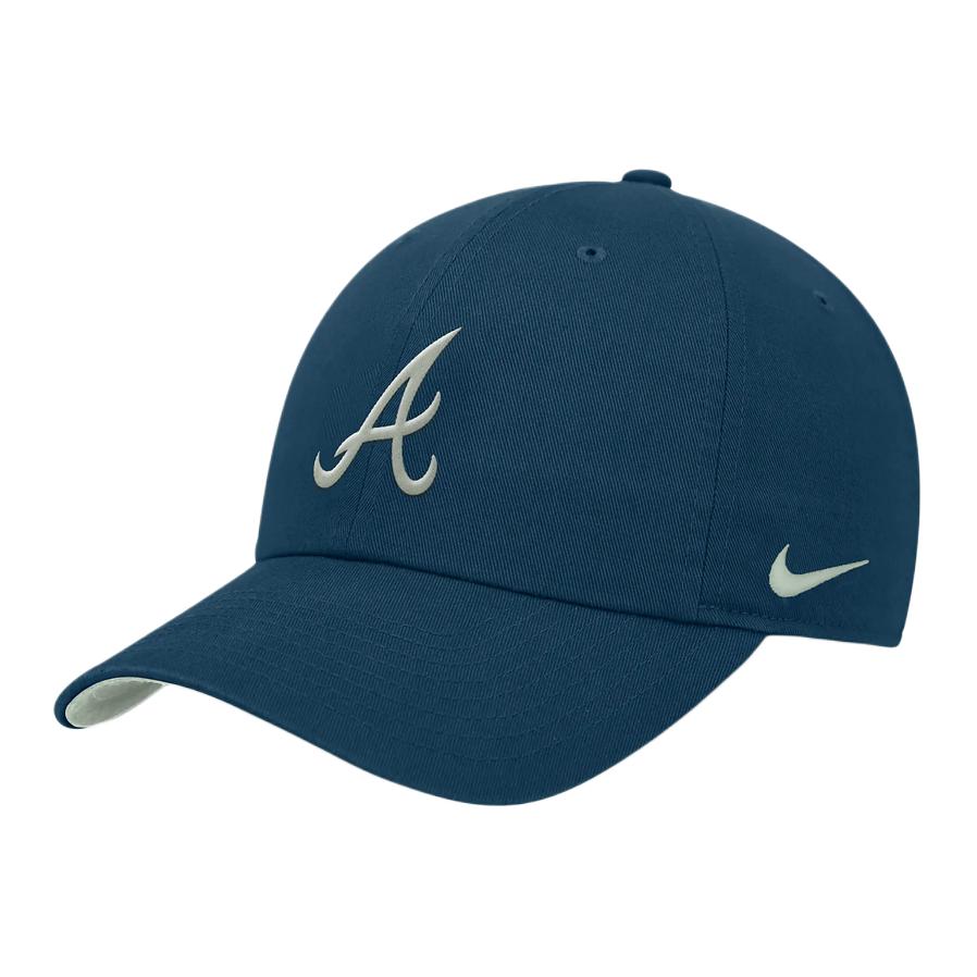 Nike Embroidery Letter Cotton Baseball Caps Unisex Blue