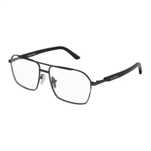 Balenciaga Metal Aviator Eyeglass Frames Men's Black