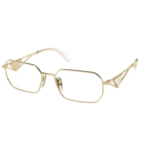 PRADA Irregular Shape Eyeglass Frames Women's Gold