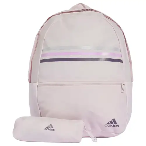 Adidas Recycled Polyester Plain Weave Fabric Backpack Regular Unisex Pink & Shadow Violet
