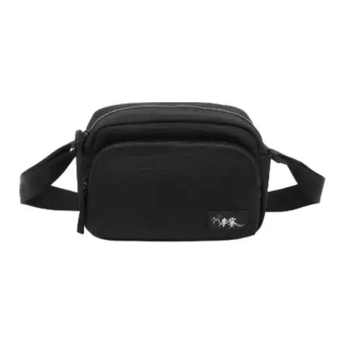 Li Ning China Culture Collection Polyester Shoulder Bag, Crossbody Bag Regular Unisex Black