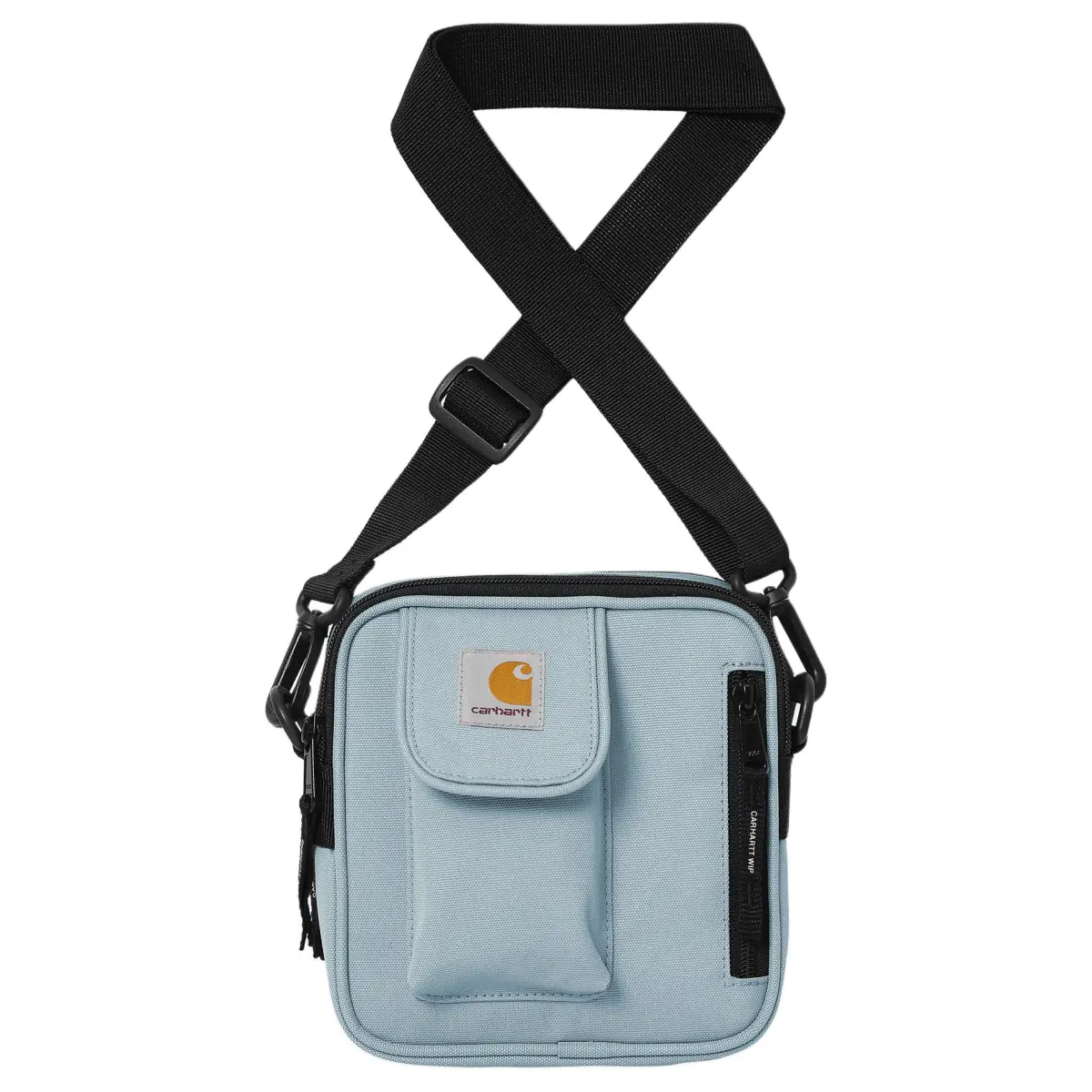Carhartt WIP ESSENTIALS Recycled Polyester Blended With Polyurethane Crossbody Bag, Shoulder Bag Small Unisex Sky Blue