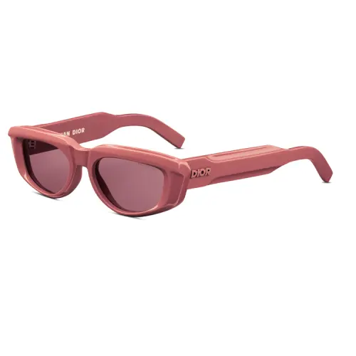 DIOR Acetate Irregular Shape Sunglasses Men's Pink