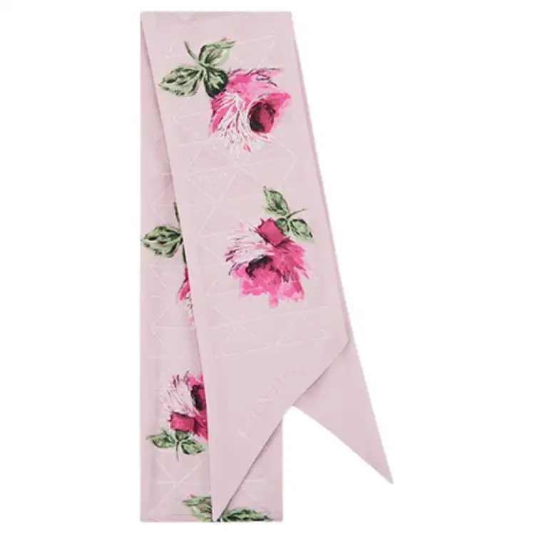 PRADA Printed Pattern Scarves Women's Pink