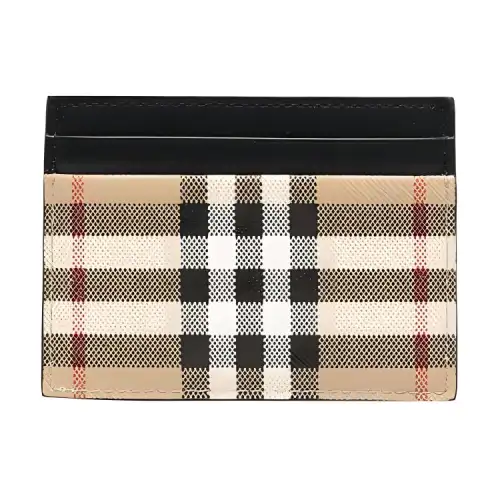 【Previous Season】leather check-pattern cardholder