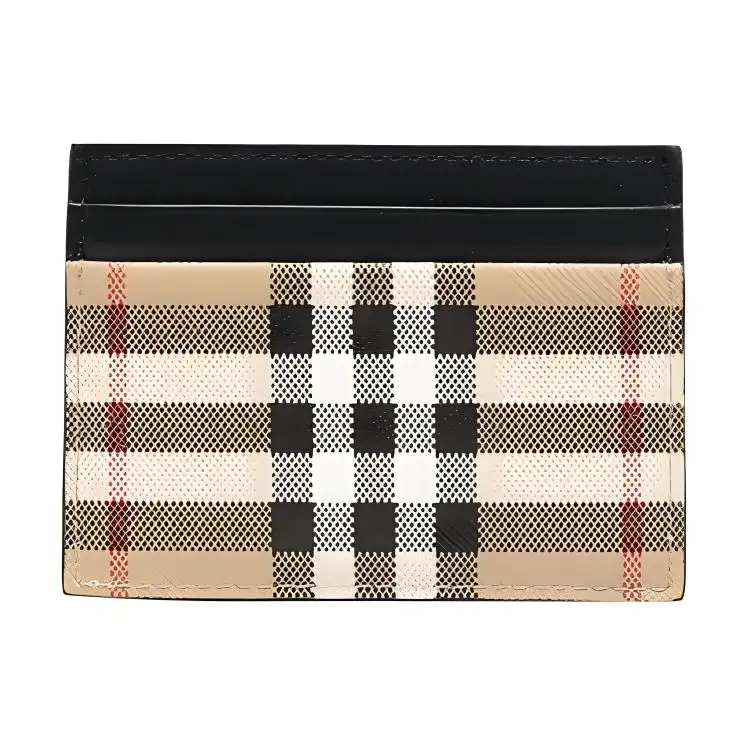 【Previous Season】leather check-pattern cardholder