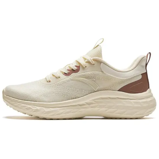 ANTA Running Shoes Women's Low-Top Beige Brown
