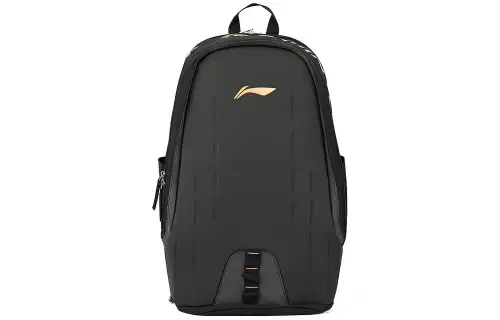 Li Ning Polyester Badminton Backpack Unisex Black Gold