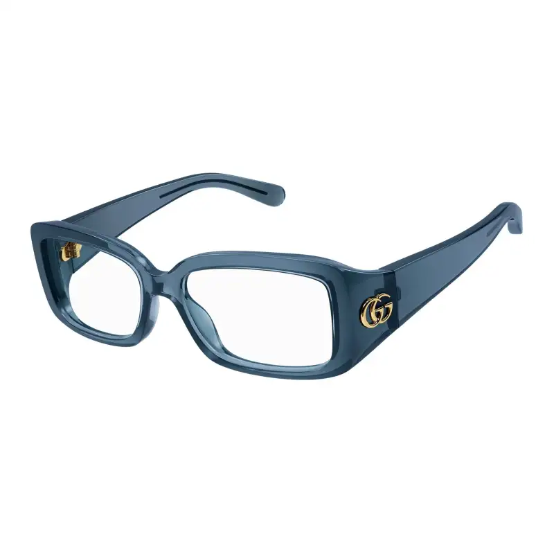 GUCCI Square Eyeglass Frames Women's Blue