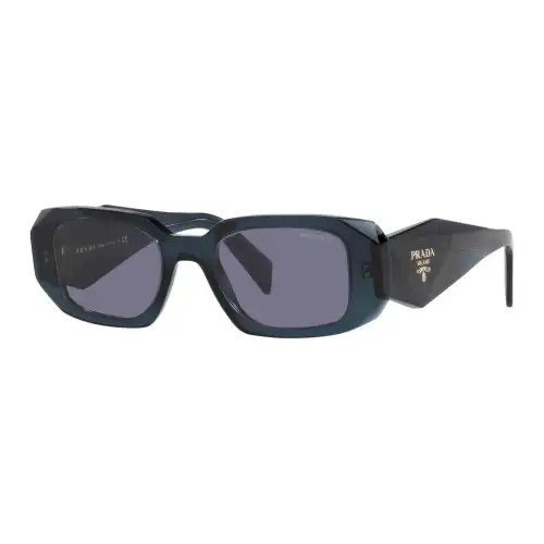 PRADA Acetate Irregular Shape Sunglasses Women's Blue