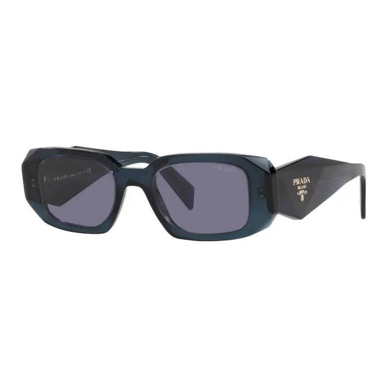 PRADA Acetate Irregular Shape Sunglasses Women's Blue