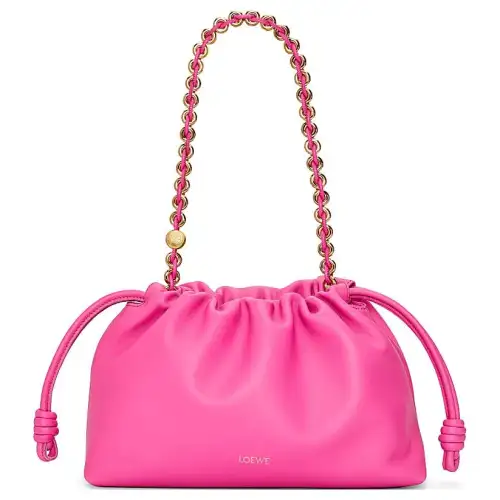 LOEWE Napa Lambskin Shoulder Crossbody Clutch Women's Pink
