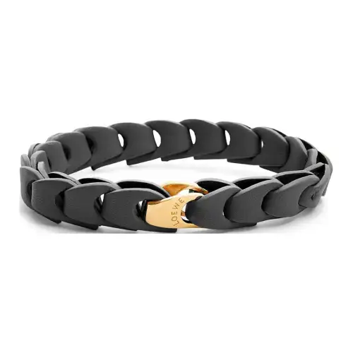 LOEWE Cow Leather Wristbands Women's Black