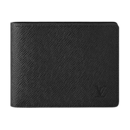 LOUIS VUITTON Multiple Wallet 3 Card Slot Taiga Black
