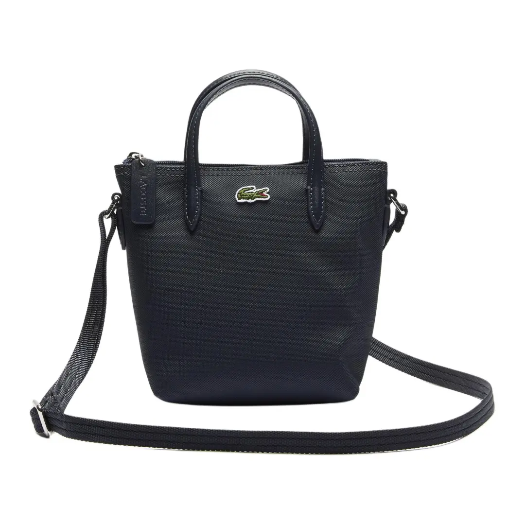 LACOSTE PVC Handbag, Crossbody Bag, Shoulder Bag Mini Women's Blue