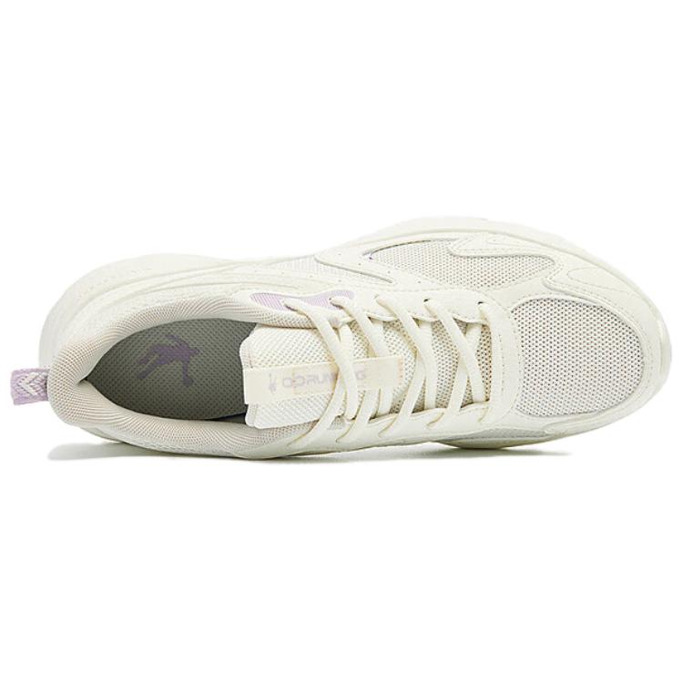 QIAODAN Cushioning Abrasion Resistant Cushioning, Wear Resistant Low top Running Shoes Women’s White Purple
