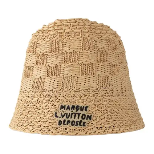 LOUIS VUITTON Damier Raffia Hat