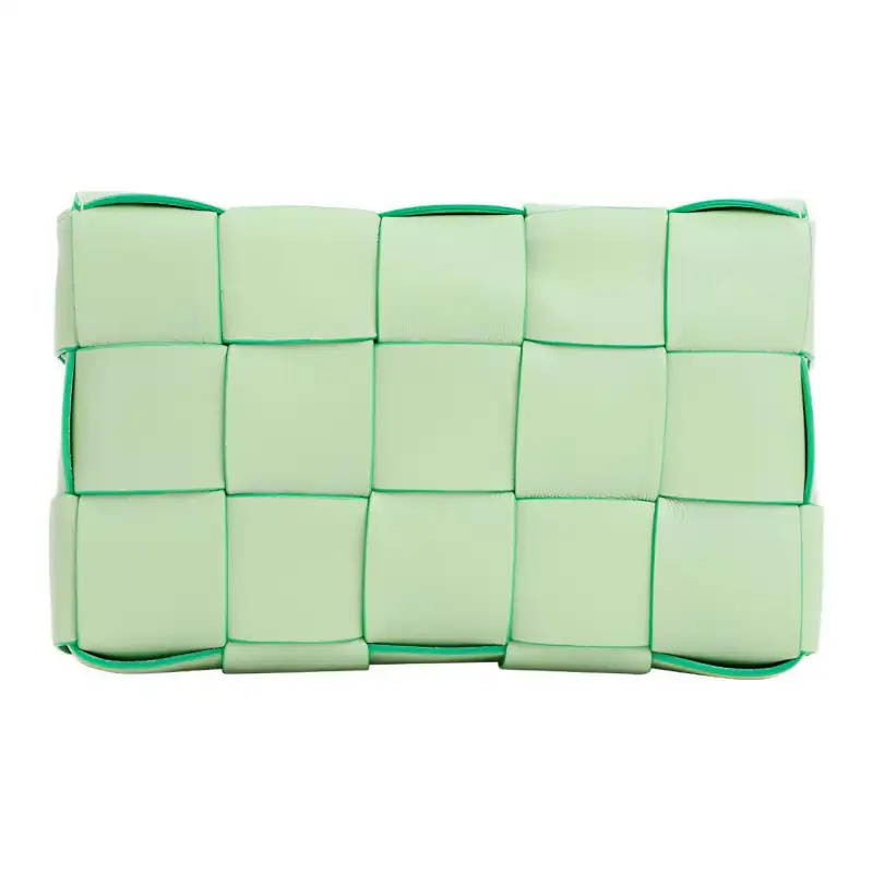 Bottega Veneta CASSETTE Buffalo Leather Tofu Bag, Handheld Crossbody Bag, Shoulder Bag Women's Green