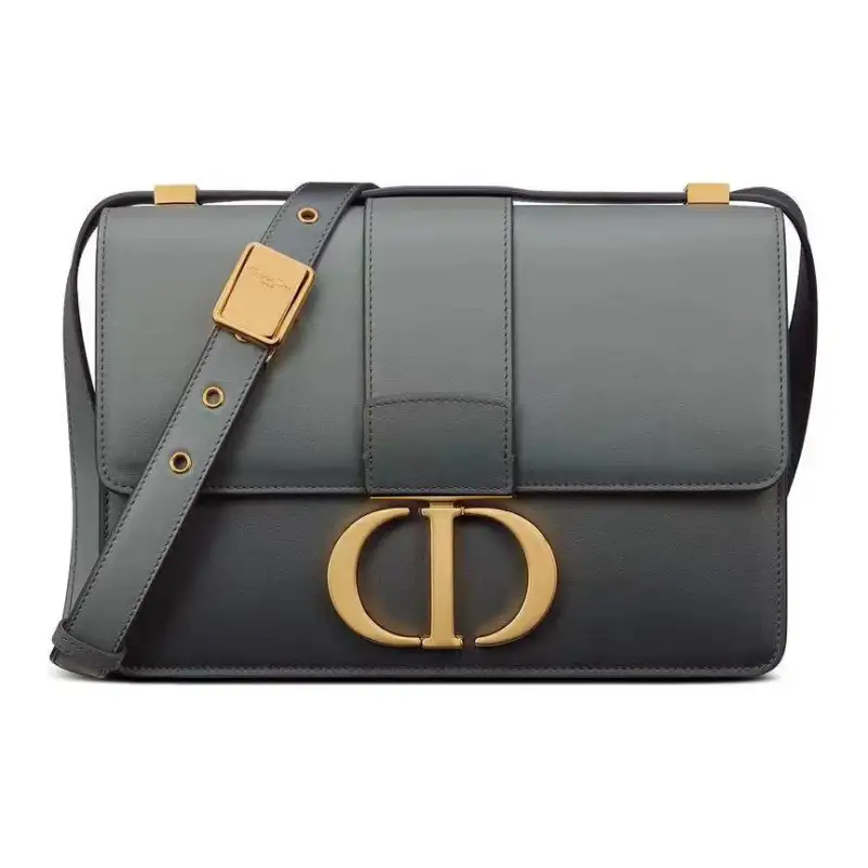 DIOR 30 Montaigne Leather Shoulder Bag, Crossbody Bag Women's Gray