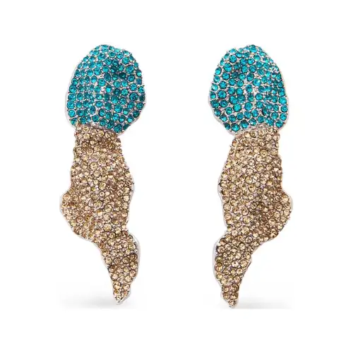LOEWE 925 Sterling Silver, Crystal, Glass Earrings Women's Multicolor