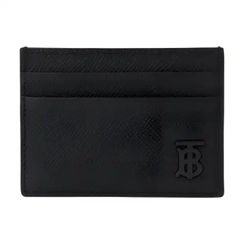 Burberry Calfskin Card Holder Men's Black