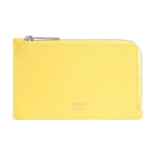 Balenciaga Smooth Calfskin Card Holder Women's Yellow