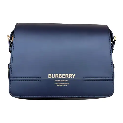 Burberry Leather Crossbody Bag, Shoulder Bag Women's Blue