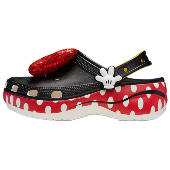 Crocs X Minnie Mouse Classic Platform Clogs 'Black Red White' Women's