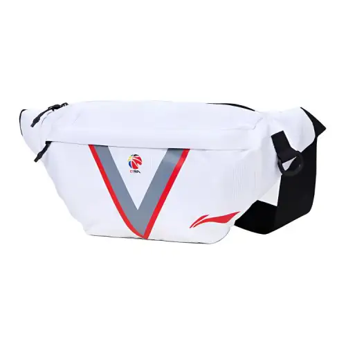 Li Ning Fabric Fanny Pack, Shoulder Bag, Crossbody Bag Unisex White