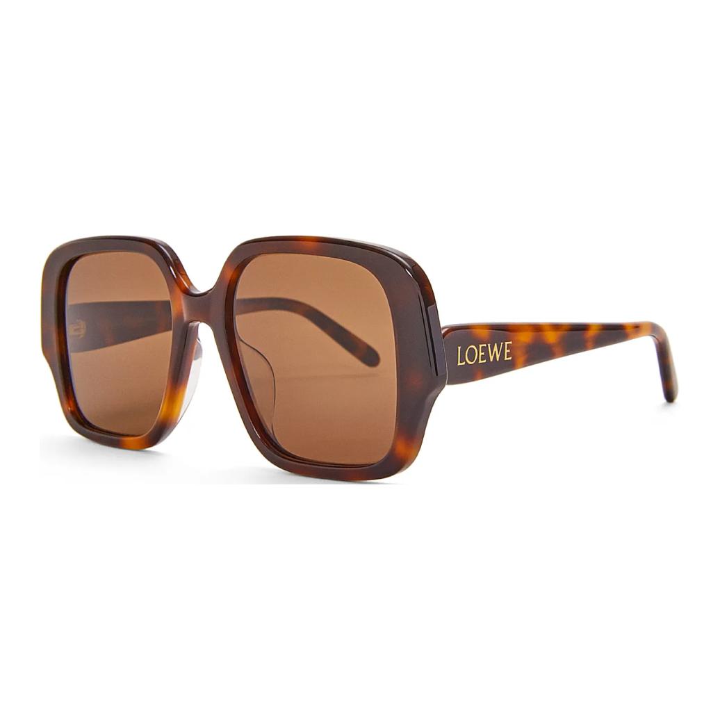 LOEWE Loewe Logo on temple Acetate Irregular sunglasses Women's Brown