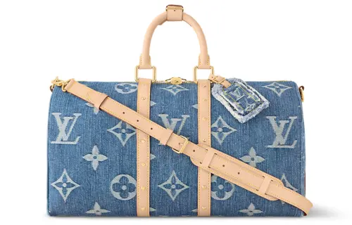 LOUIS VUITTON Keepall Bandouliere 45 Monogram Denim Blue