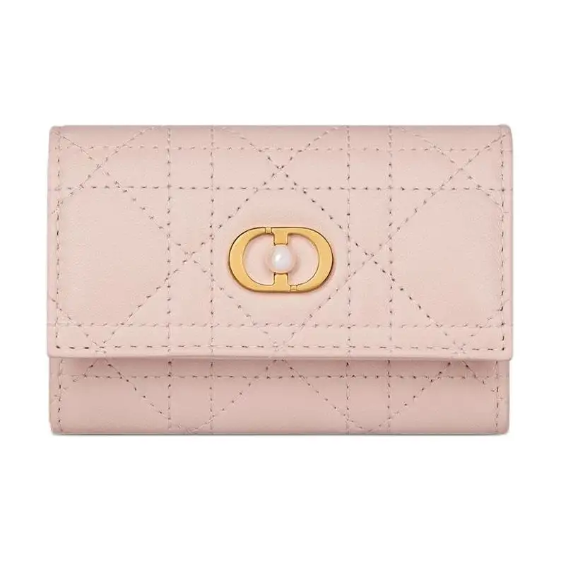 DIOR Jolie Sheepskin Wallet Women's Rouge Pink